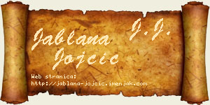 Jablana Jojčić vizit kartica
